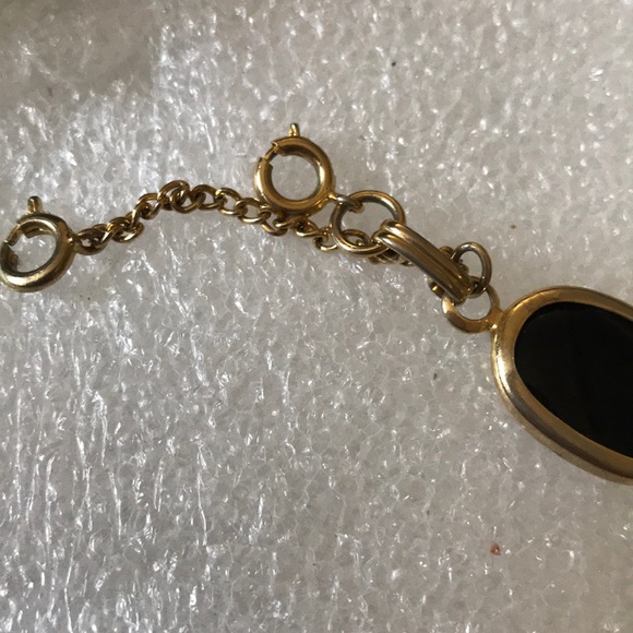 Antique onyx gold filled bracelet - Picture 4 of 5